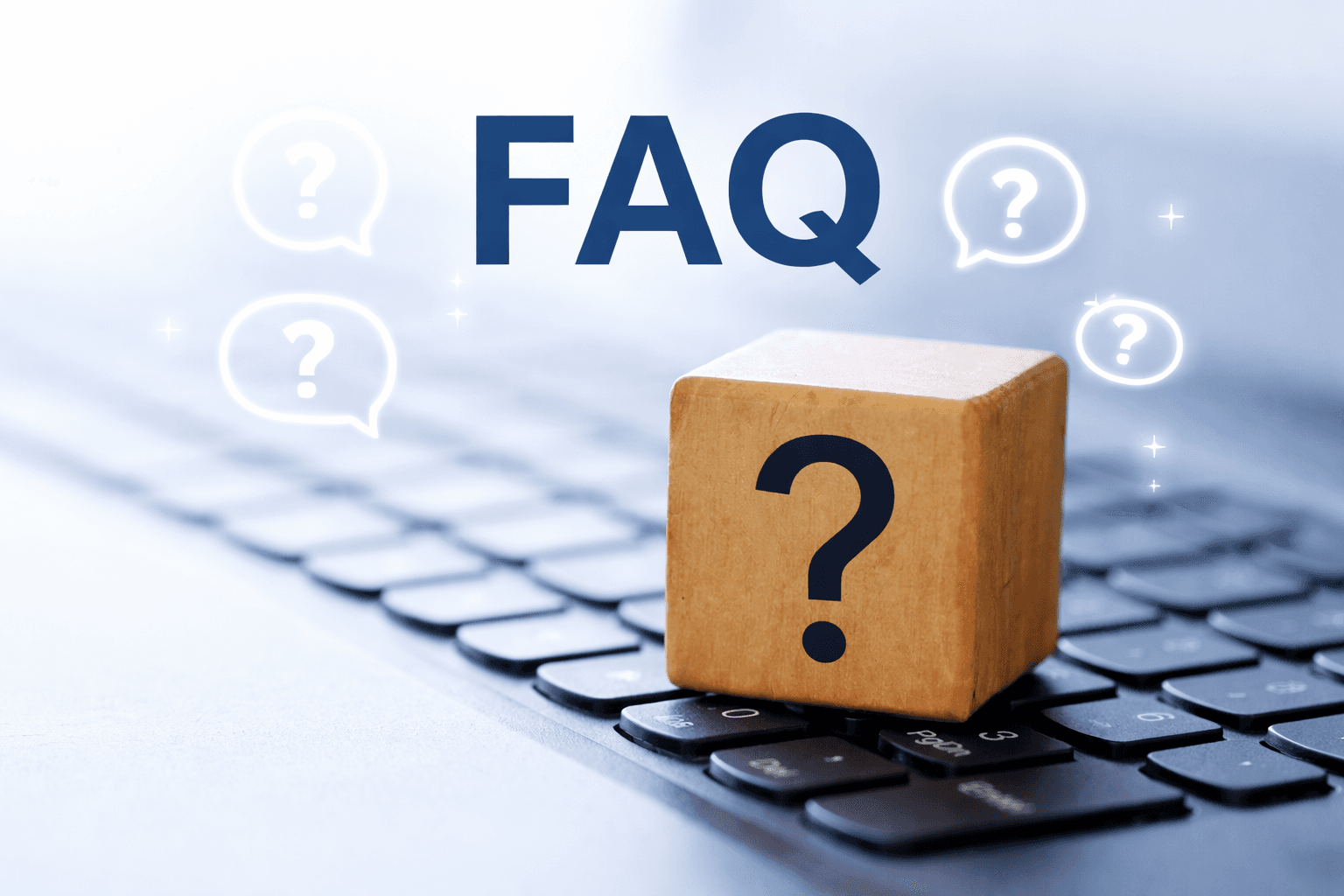FAQ illustration for business registration and support questions